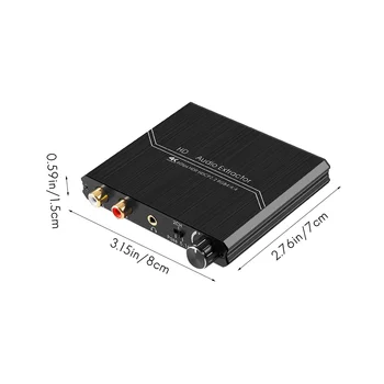 4K/60Hz Audio Switcher RCA HD Converter cu Control de Volum R/L de Ieșire Splitter pentru Multi-Dispozitiv de Conectare de Comutare