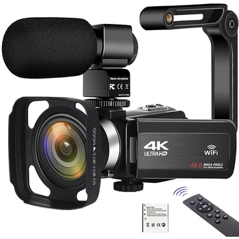 4K Ultra HD Video Camera 48MP WiFi DV camera Video Camera Video Digitala 270 de Grade de Rotație Ecran Tactil Digital 16X Zoom