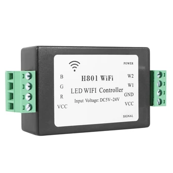4X H801 RGBW LED-uri WIFI Controller LED RGB Controller-DC5-24V Intrare Pentru 5050 3528 SMD 2835 Benzi cu LED-uri de Lumină de Bandă Panglică