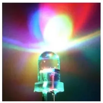 50PCS Colorate lent flash 3 mm LED-light-emitting diode (led-uri) roșu, verde, albastru, trei culori automate de concentrat de metri lungime