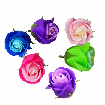 50pcs Gradient trei straturi de Sapun Trandafir Cap frumusete de Nunta Cadou de Ziua Îndrăgostiților Buchet de Mireasa Acasă Decorare Mână de Flori de Artă