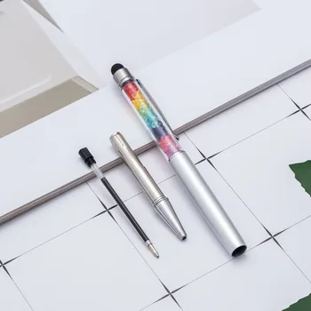 50pcs/Lot Personalizate Cristal Pix Creative Stylus Touch Pen 26 Culori de Scris Pix Papetărie, Rechizite de Birou