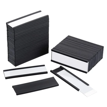 50Pcs Magnetic suport de Eticheta Cu Date Magnetice Deținătorii de Carduri Cu Clar de Plastic de Protecție Pentru Raft Metalic (1 X 3 Inch)