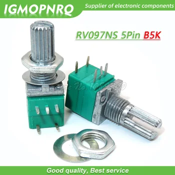 5PCS RV097NS 5K singur legate B5K cu un comutator audio 5pin ax de 15mm amplificator de putere de etanșare potențiometru IGMOPNRQ