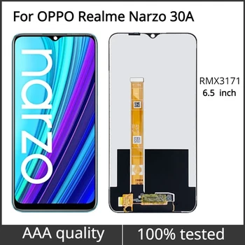 6.5 inch Pentru Realme Narzo 30A LCD RMX3171 DIsplay LCD Touch Screen Digitizer Înlocuirea Ansamblului pentru Realme Narzo 30A Ecran