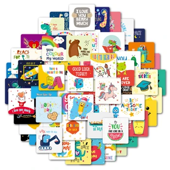 60 Buc Caseta de Prânz Școală Notă Carduri Drăguț Încurajare Memo Carduri Pot Fi scrise de Mână pentru Copii masa de Prânz Caseta de Carduri