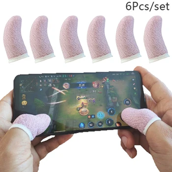 6Pcs Sweat-proof Joc Mobil Degetul mare Maneca Ecran Tactil Sensibil Mănuși