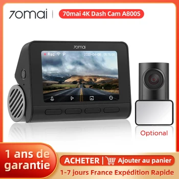 70mai 4K Dash Cam A800S 140FOV Built-in GPS ADAS 70mai Camera Auto DVR A800S 24H Parcare Monitor de Sprijin din Spate sau Interior Cam