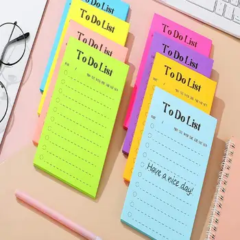 8Pcs de zi cu Zi Pentru a-Do List pentru Frigider de Culoare Gradient de Timp Programul Notepad Sticky Memento Culori Neon Note Lipicioase Lista de Cumparaturi