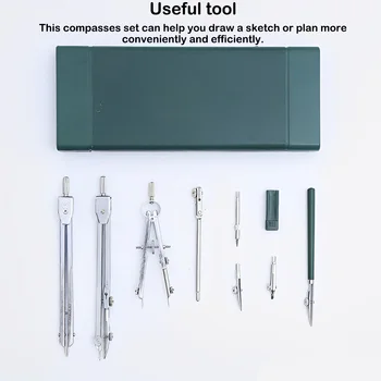 9 Piese Set Compas De Desen Schiță Separator Asortate Kit De Instrument De Arta
