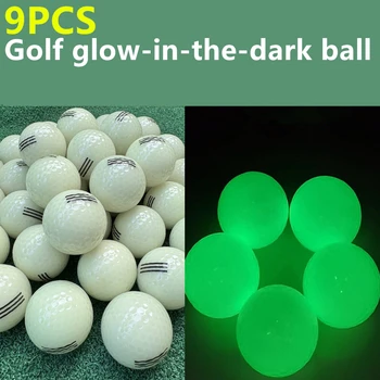9PCS Golf glow-in-the-întuneric mingea.Meci de Golf mingea 392 fagure de miere gaura. Luminos Luminos Mingi de Golf -Perfect pentru Noaptea de Sport în aer liber