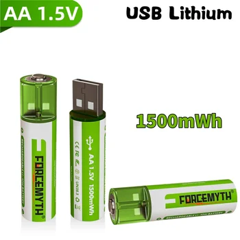 AA 1.5 V 1500mWh USB Baterie Reîncărcabilă Litiu AA Electric Pentru Control de la Distanță Jucărie Fan Pilas Recargables AA USB de Încărcare Directă