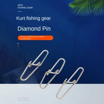 Ac De Siguranță De Pescuit Dublu Buton Pin Pescuit Conector Snap Accesorii Din Oțel Inoxidabil Super Cu Nervuri Ace De Argint Din Oțel Inoxidabil