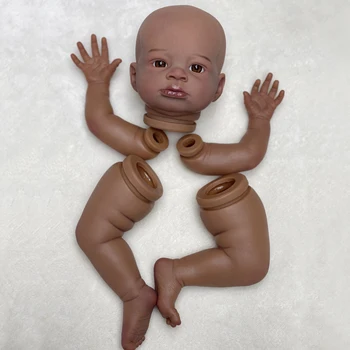 ACESTAR Deja Vopsite Renăscut Baby Dolls Kit 18 Inch Realist Afro-American de Simulare Silicon Vinil Kituri de Nou-nascuti
