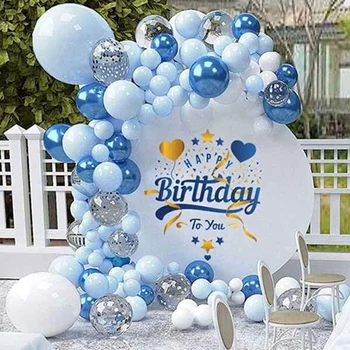 Albastru Macaron Balon Ghirlanda Arc Kit Petrecerea De Ziua Decor Latex, Baloane Nunta, Petrecere Copil De Dus Copii Un Balon