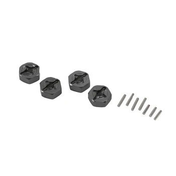 Aliaj de aluminiu 12mm Combiner Butuc Roata, Hexagonal Adaptor de Upgrade-uri pentru Wltoys 144001 1/14 RC Piese de Schimb Auto,Gri