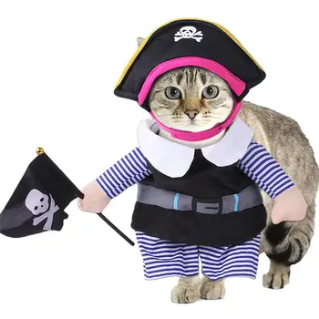 Animale De Companie Haine De Pirat Petrecere De Halloween Pălărie De Pirat Dress Up Accesorii Costum Pirat Câine Costum Pentru Halloween Cosplay