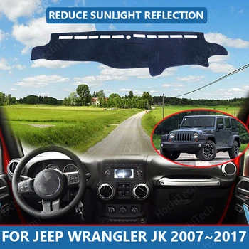 Anti-Alunecare, Anti-UV Mat tabloul de Bord Pad Acoperire Dashmat Proteja Covorul pentru Jeep Wrangler JK 2007~2017 Accesorii