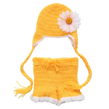 Baby Cotton Romper+Hat Set Nou-născut Recuzită Fotografie Costum Salopeta cu Frizură Sugari Foto Tinutele