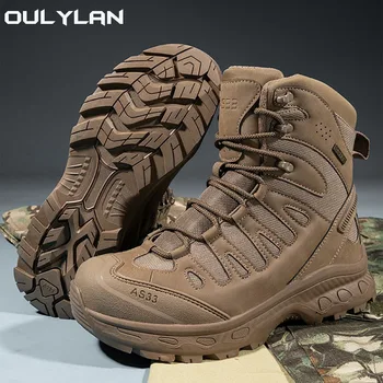 Barbati Cizme de Zăpadă în aer liber Militare Drumeții Pantofi pentru Bărbați de Înaltă Top Desert Boots Tactice Domeniul de Formare profesională Pantofi de Alpinism Glezna Cizme