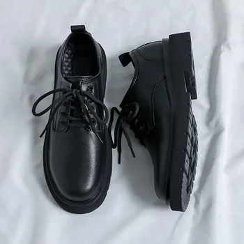 Barbati Negru Afaceri Formale Casual din Piele Pantofi Barbati Înălțime Creșterea Branț Britanic Pantofi de Piele cel Mai bun Om Mirele Nunta Sho