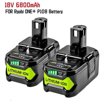 Baterii für Ryobi 18V 6800mAh Hohe Kapazität Litiu-Baterii für Ryobi O + P102 p103 P104 P105 P107 Uneltele electrice fără Fir