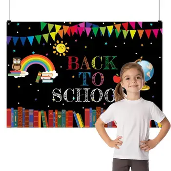 Bine Ați Venit Înapoi La Școală Banner De Bun Venit La Școală Banner Școala Banner Decor Pentru Decoratiuni Partid Arc Copac Tablă Și Geam