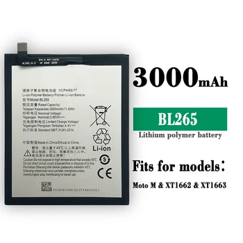 BL265 Bateriei Pentru Lenovo pentru Motorola MOTO M XT1662 XT1663 3000mAh Telefonul Mobil cele mai Recente Baterii Cadou +Instrumente +Autocolante