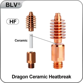 BLV®Dragon Heatbreak Miez Ceramic Temperaturi Ridicate Rezistente la Uzură PENTRU GF CR Metal Luminos cu incandescență Dragon Hotend