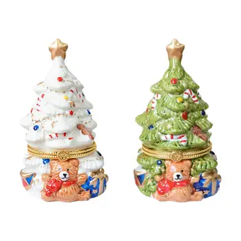 Breloc Cutie de Ornamente de Crăciun Decor Recipient Pom de Crăciun Caseta de Bijuterii pentru Ziua Mamei Cercei Pandantive Bijuterii Fata