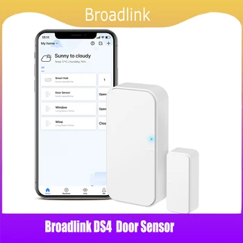Broadlink DS4 Wi-Fi Inteligent Fereastră Senzor de Usa funcționează cu Alexa, Google Acasa, IFTTT (S3 Hub este Necesar)