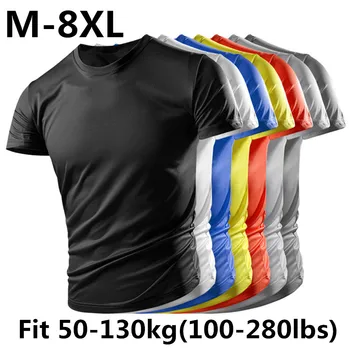 Bărbați de Mari Dimensiuni cu Maneci Scurte T-Shirt Vesta Sport Ciclism Baschet Funcționare Echitatie, Sala de Fitness de Top Tricoul de Antrenament Sport