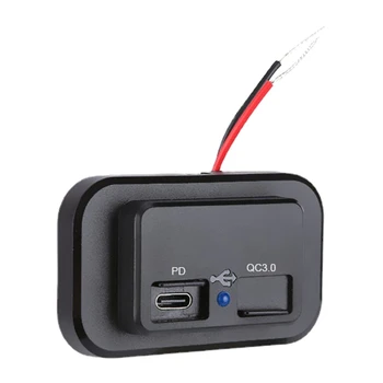 C USB Încărcător Auto 18W Dual Port Incarcator Auto Încărcare Rapidă (PD Încărcare + Încărcare Rapidă ) Tip C Adaptor Auto pentru Telefon L9BC