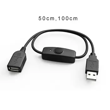 Cablu USB 50/100cm USB 2.0 UN Barbat la O Femeie Extensia Extender Negru Cablu Cu PE Cablu