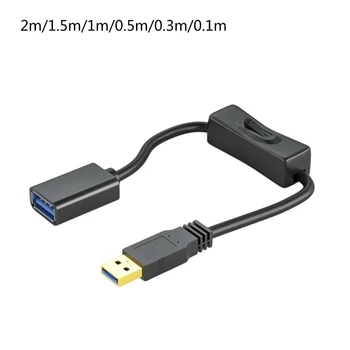 Cablu USB cu Asupra de Pe Comutatorul de Alimentare, Direct capete USB3.0 Masculin Feminin de Date Linie de Alimentare Cablu de Extensie Cablu N0HC