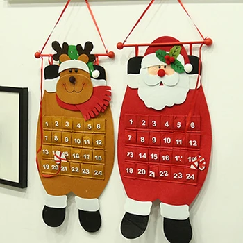 Calendarul De Crăciun Moș Crăciun, Om De Zăpadă Moș Crăciun Crăciun Advent Timer Ușa De Perete Fereastră Decor De Crăciun Calendare De Advent Decor