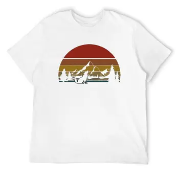 Camping Lup Pustie Natura T-Shirt Hippie T-Shirt-Uri Cu Mâneci Scurte Tipărite Tricou Vânzare Fierbinte De Vară Esențială Plus Dimensiune Tees