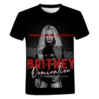 Cantareata Britney Spears 3D Imprimate T-shirt pentru Bărbați de Femei de Moda Casual Rece Poliester O-Gât Grafic Harajuku Topuri 2XS-5XL