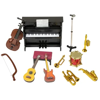 Casă de păpuși în Miniatură Instrument Muzical Set 12PcsMini casă de Păpuși, Instrumente Muzicale Model de casă de Păpuși Decor Accesorii