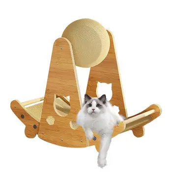 Cat Scratcher Canapea 3 In 1 Tabla De Lounge Cu Canapea Post Scratcher Durabil Bord Tampoane Previne Mobilier Daune Sisal Reversibile Pisica