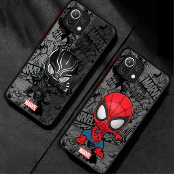 Caz de telefon pentru Xiaomi Mi 11 Lite Nota 10 Lite 9T 13 Ultra 12T 10T Pro 12 13 Pro 12X Drăguț Marvel Black Panther Spiderman Acoperi