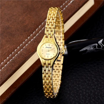 Ceas mic pentru Femei Cuarț Ceasuri de Aur Feliuta Doamnelor Banda de Simplu Feminin de Moda de Aur Orologio Mini Diamond Caz Ceas de mână