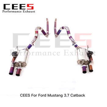 CEES Pentru Ford Mustang 3.7 Tuning de Performanță Titan Supapă Sistem de Evacuare Catback VS Oțel Inoxidabil Supapă de Fulare