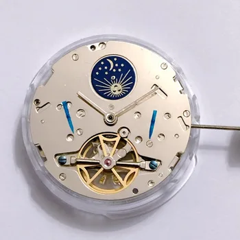 China Multi-Funcție Automată Mișcare Mecanică 12 Puncte Star Luna Faza 6-Punctul Tuo Volanta Cu Șase Pini Accesorii Ceas