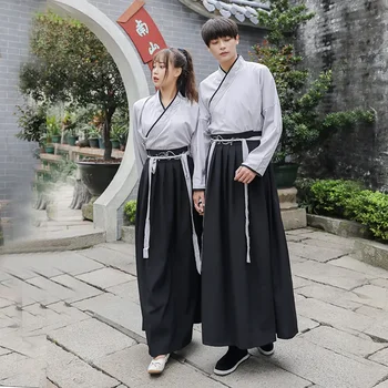 Chineză Stil Mare cu Mâneci Dublu Rânduri de Bărbați și Femei, cupluri cu Chinezi Han Elemente Tradiționale Hanfu