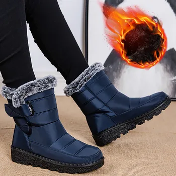 Cizme femei Super Cald Iarna Cizme Cu Tocuri de Zăpadă Cizme de Cauciuc Papuceii Blana Bota Feminina Scurt Cizme de Iarna pentru Femeie Pantofi