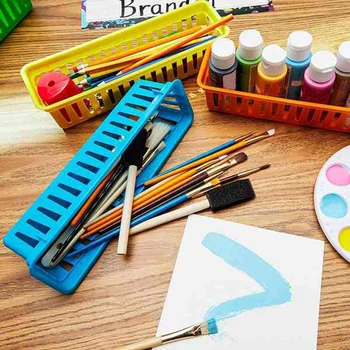 Clasă Creion Organizator Creion Coș Sau Creion Coș, Varietate De Culori, Culori Aleatorii (10 Pack)