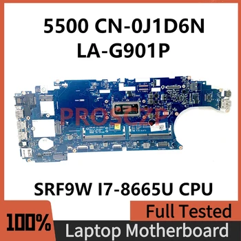 CN-0J1D6N 0J1D6N J1D6N Placa de baza Pentru Dell Latitude 5500 Laptop Placa de baza EDC50 LA-G901P Cu SRF9W I7-8665U CPU 100% Testat OK