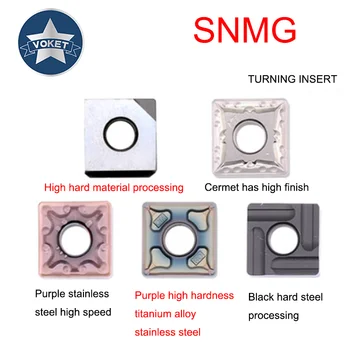 CNC de cotitură lama SNMG 120408-D-lama din oțel inoxidabil rezistente la căldură din aliaj de cupru și aluminiu de prelucrare rundă de cotitură lama
