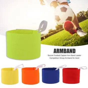 Colorat Fotbal Banderola de Căpitan Anti-off Elastic Soccer Player Brațul Trupa Reutilizabile Reglabil Concurs Banderola
